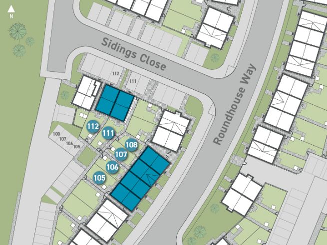 Site plan, 2 bedroom houses - artist's  impression subject to change